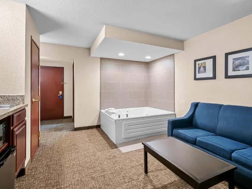 Private in-room jacuzzi in the King Suite - Non-Smoking at Comfort Inn & Suites Allen Park - Dearborn