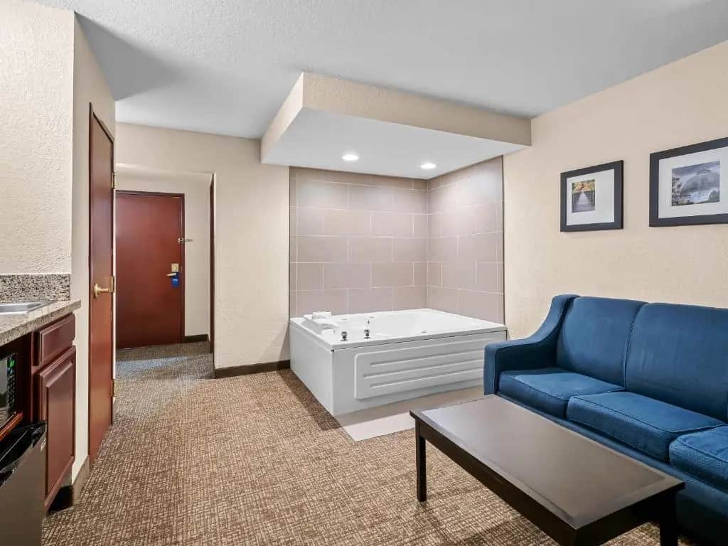 Private in-room jacuzzi in the King Suite - Non-Smoking at Comfort Inn & Suites Allen Park - Dearborn