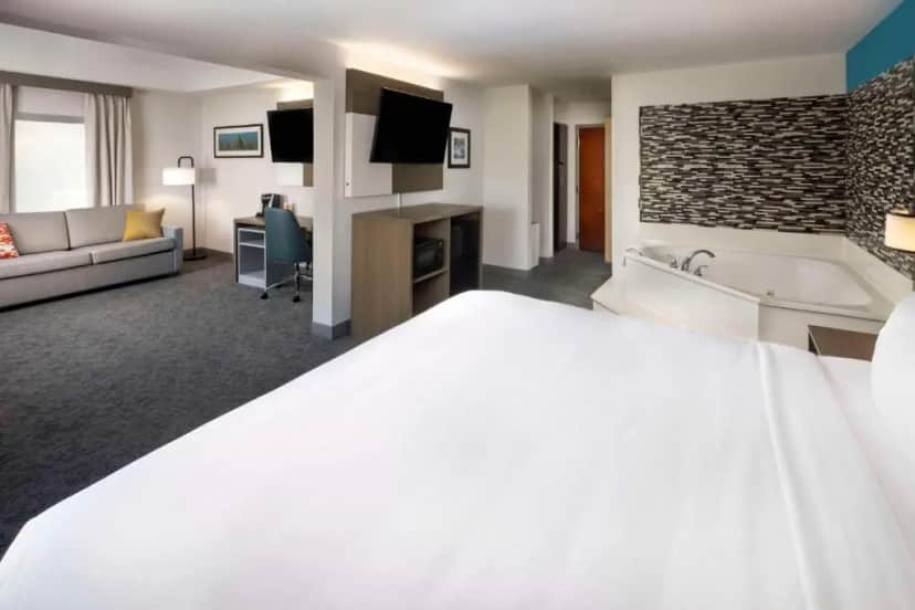 Private in-room jacuzzi tub in the King Suite with Hot Tub - Non Smoking at Comfort Inn & Suites