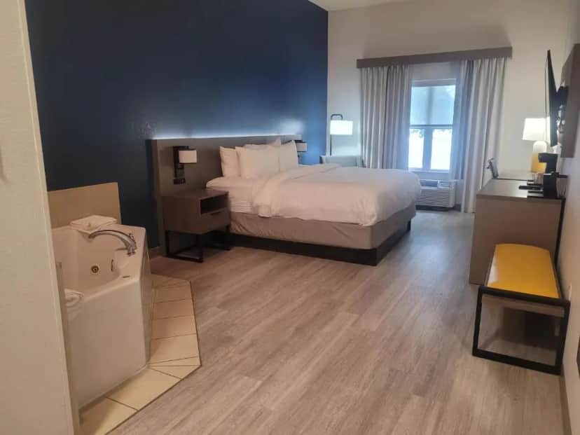 Private in-room jacuzzi tub in the King Suite with Whirlpool - Non smoking at Comfort Inn & Suites