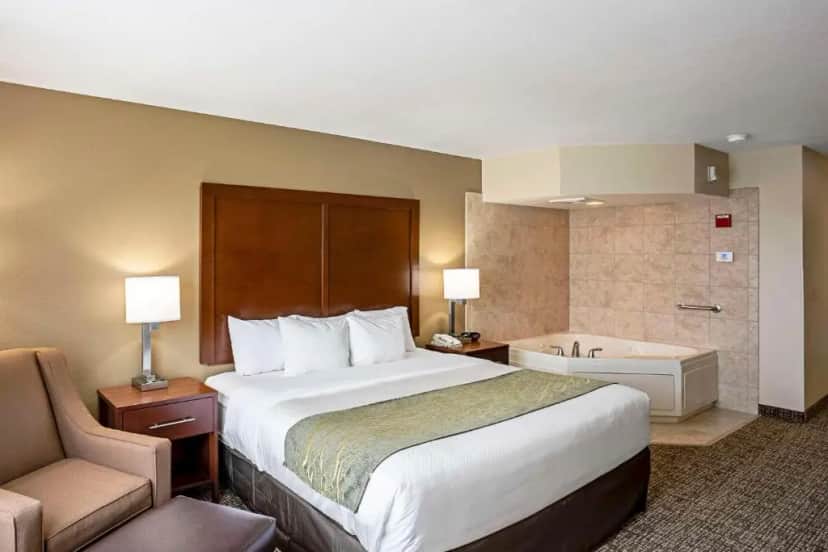 Private in-room jacuzzi tub in the King Suite - Accessible/Non-Smoking at Comfort Inn & Suites Independence