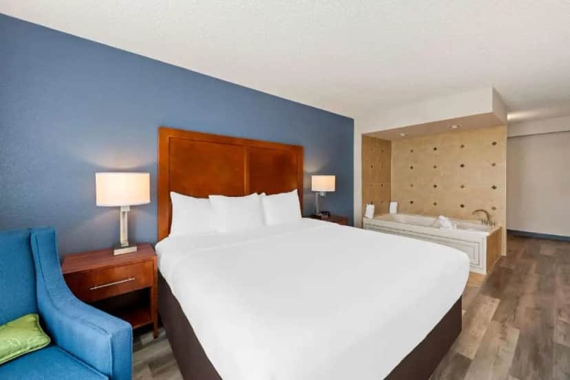 Private in-room jacuzzi tub in the King Suite with Fireplace - Non-Smoking at Comfort Inn & Suites Omaha Central