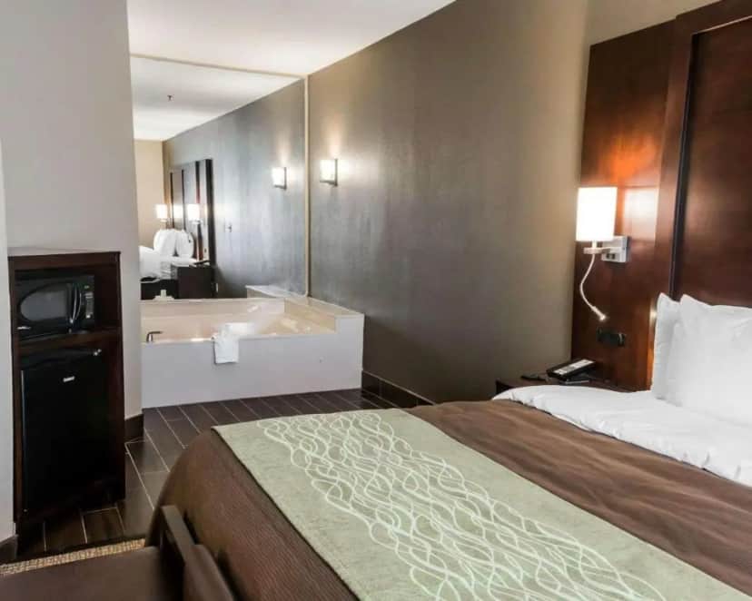 Private in-room jacuzzi tub in the King Room with Spa Bath - Non-Smoking at Comfort Inn & Suites Pharr - Mcallen