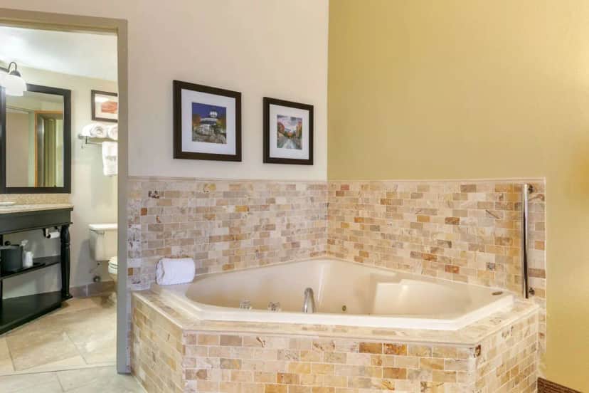 Private in-room jacuzzi tub at Comfort Inn Downtown