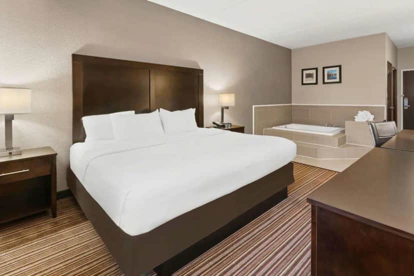 Private in-room jacuzzi tub in the King Room with Whirlpool - Non-Smoking at Comfort Inn Lehigh Valley West