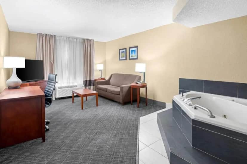 Private in-room jacuzzi in the King Suite - Non-Smoking at Comfort Inn University Area