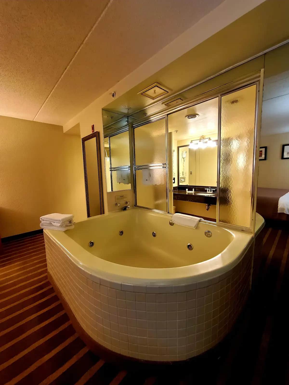 Private in-room jacuzzi at Comfort Inn University Center