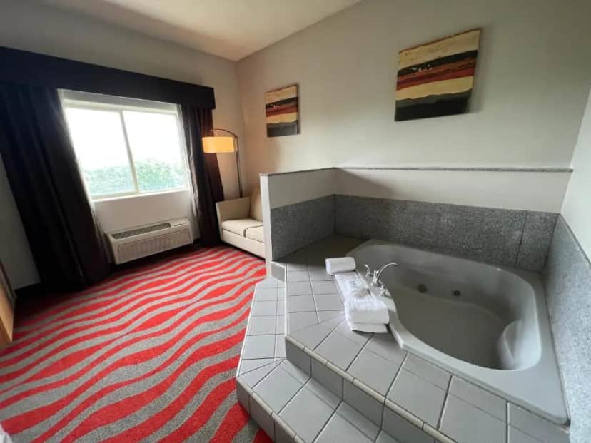 Private in-room jacuzzi tub in the King Suite with Whirlpool - Non Smoking/Interior Corridor at Comfort Suites Boise West Meridian