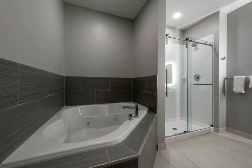 Private in-room jacuzzi tub in the King Suite with Whirlpool - Non-Smoking at Comfort Suites Greenville Airport