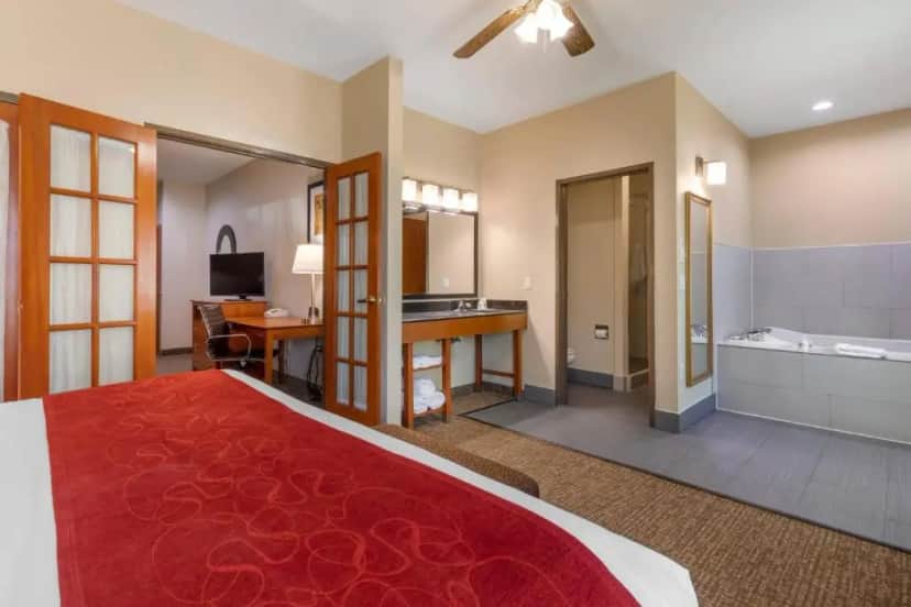 Private in-room jacuzzi tub in the King Suite with Sofa Bed - Non-Smoking at Comfort Suites North Dallas