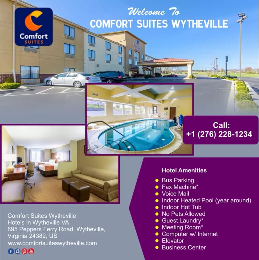 Hotels with jacuzzi in room in Wytheville