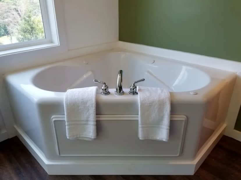 Private in-room jacuzzi tub in the Premier Room, 1 King Bed, Jetted Tub, Lakeside at Coolfont Resort