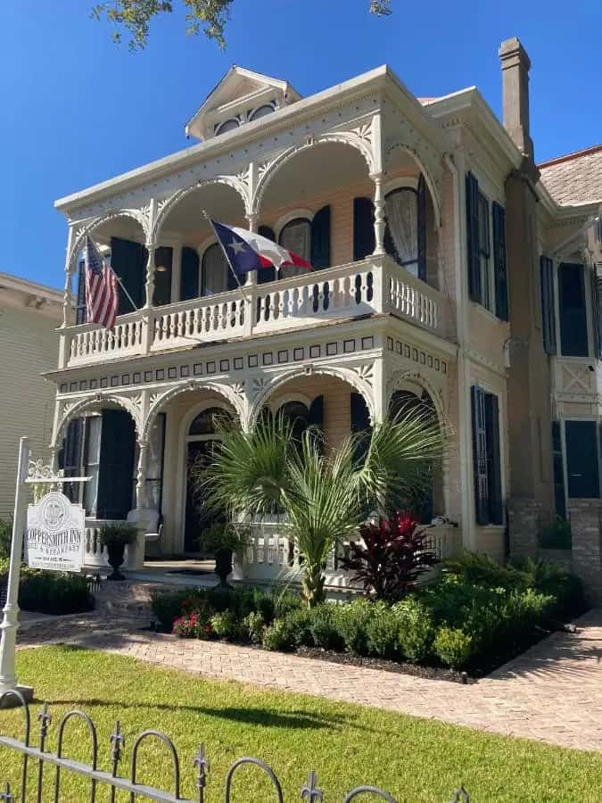In-room hot tub at Coppersmith Inn Bed & Breakfast in Galveston, TX