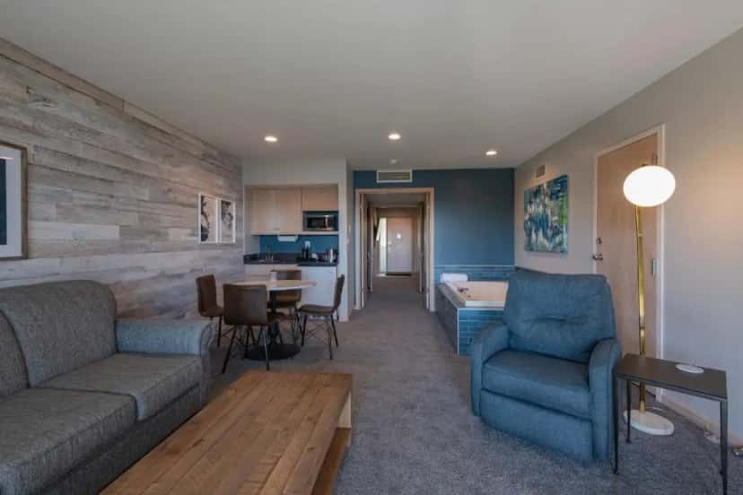 In-room hot tub at Country House Resort in Sister Bay, WI