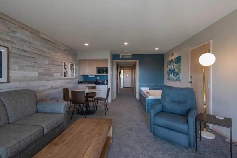 Private in-room jacuzzi tub in the King Suite with Hot Tub at Country House Resort
