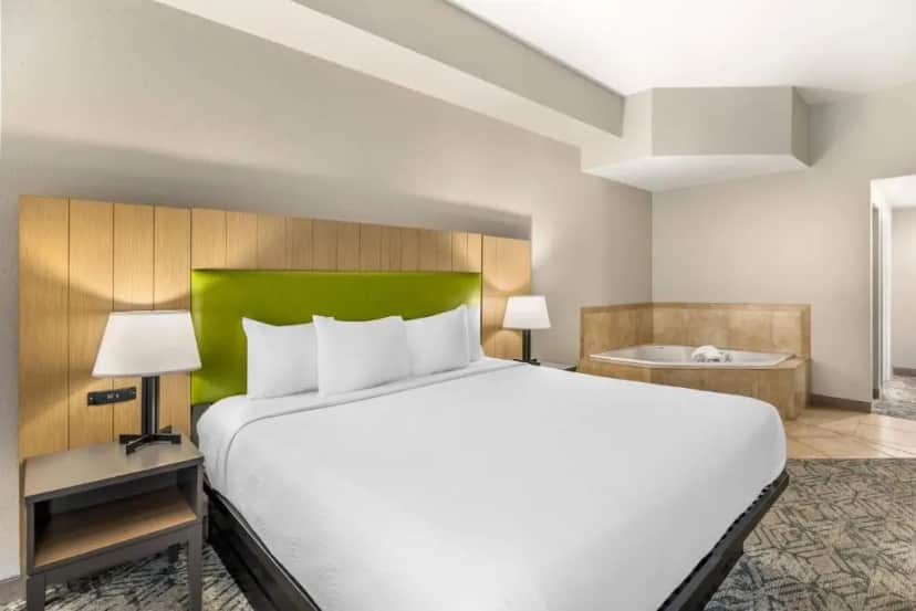 Private in-room jacuzzi tub in the Studio Suite with King Bed and Whirlpool - Non-Smoking