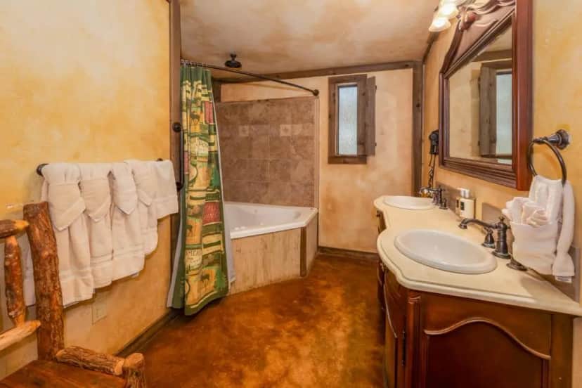 Private in-room jacuzzi tub in the Two-Bedroom Cottage at Country Inn Cottages