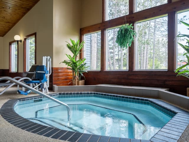 Shared indoor hot tub