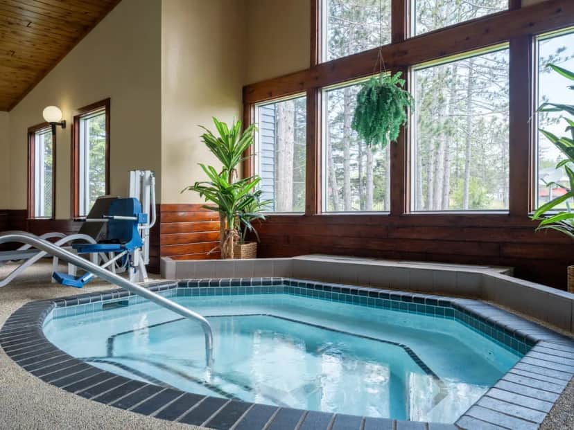 Shared indoor hot tub at Country Inn Of Two Harbors