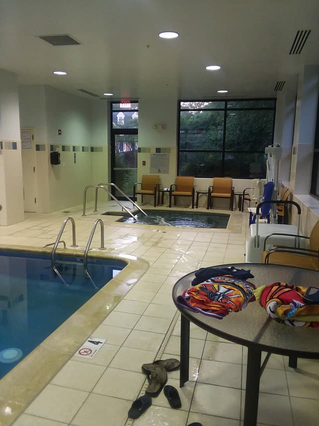 Shared indoor hot tub