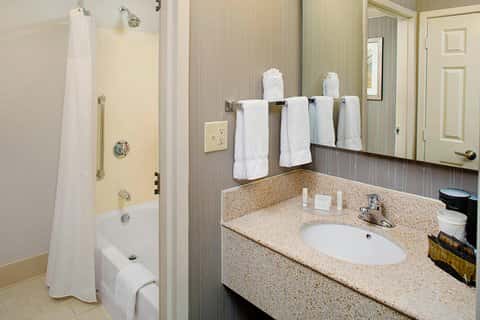 Private in-room jacuzzi tub at Courtyard Durham Near Duke University/Downtown