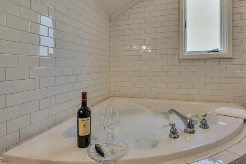 In-room jacuzzi tub at Craftsman Inn in Calistoga, CA