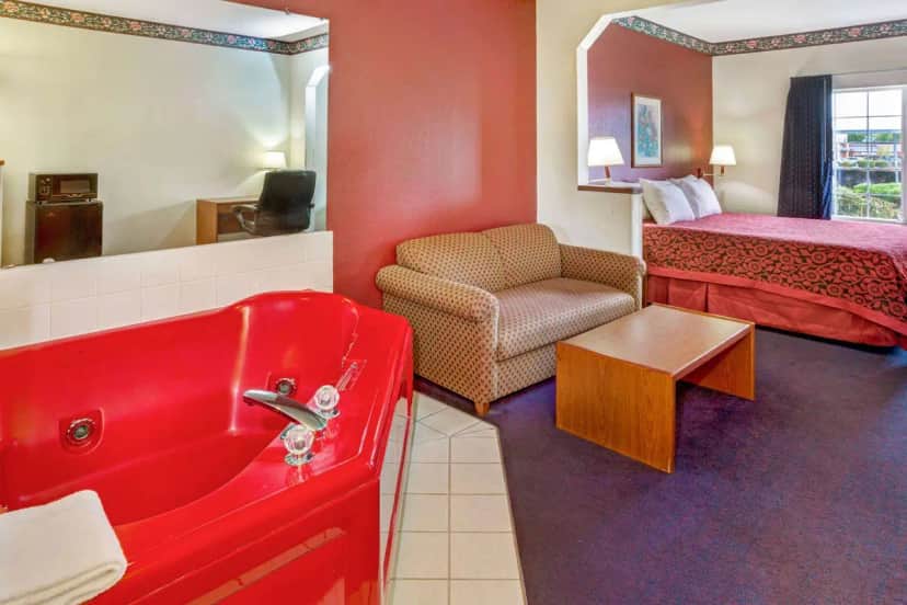 Private in-room jacuzzi at Days Inn & Suites by Wyndham Gresham