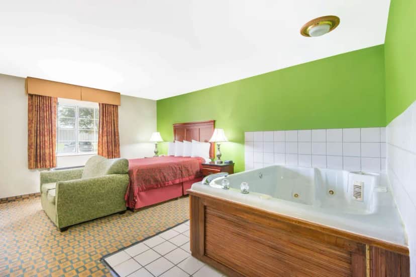 Private in-room jacuzzi at Days Inn & Suites by Wyndham Wichita