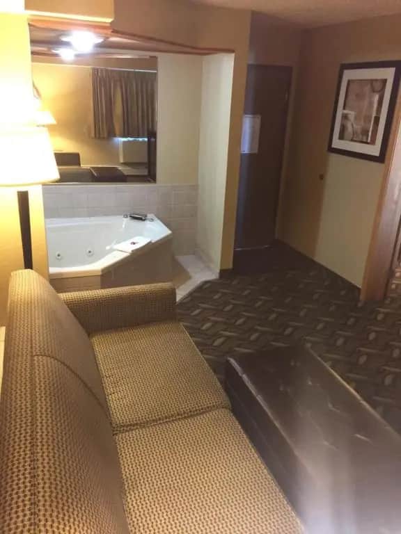 Private in-room jacuzzi tub in the Queen Suite - Non-Smoking at Days Inn by Wyndham Bismarck