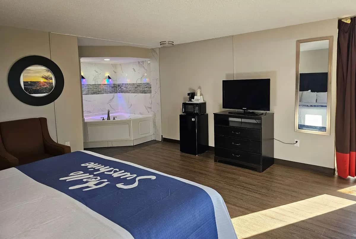 Private in-room jacuzzi at Days Inn by Wyndham Easley West of Greenville/Clemson Area