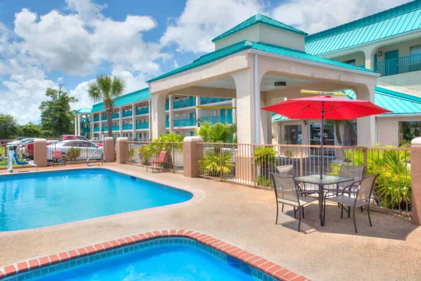 Shared outdoor hot tub at Days Inn By Wyndham Gulfport in Gulfport, MS