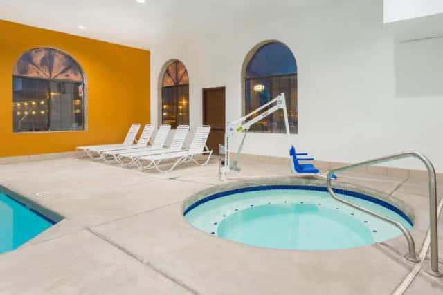 Shared indoor hot tub