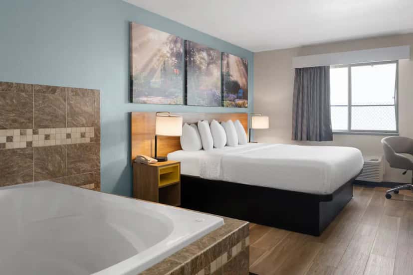 In-room hot tub at Days Inn by Wyndham Neenah in Neenah, WI