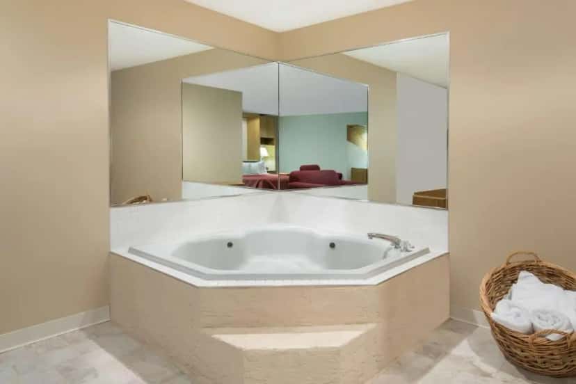 In-room hot tub at Days Inn by Wyndham Wooster in Wooster, OH