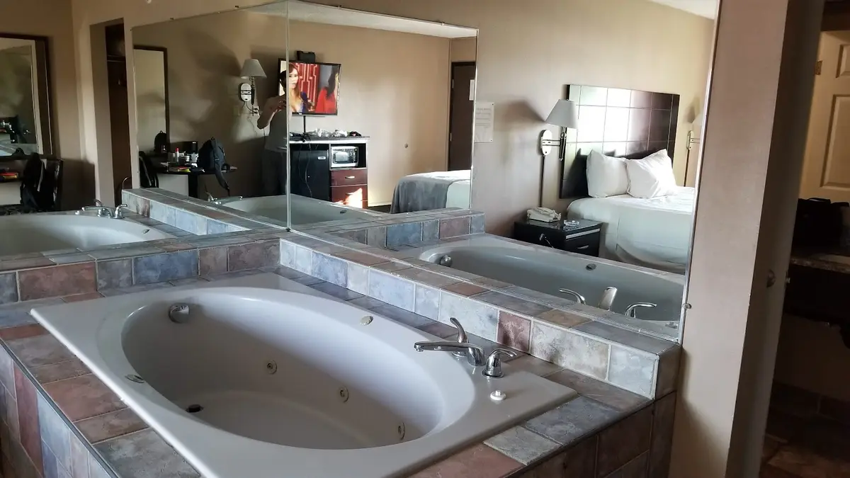 Private in-room jacuzzi tub at Del Amo Inn