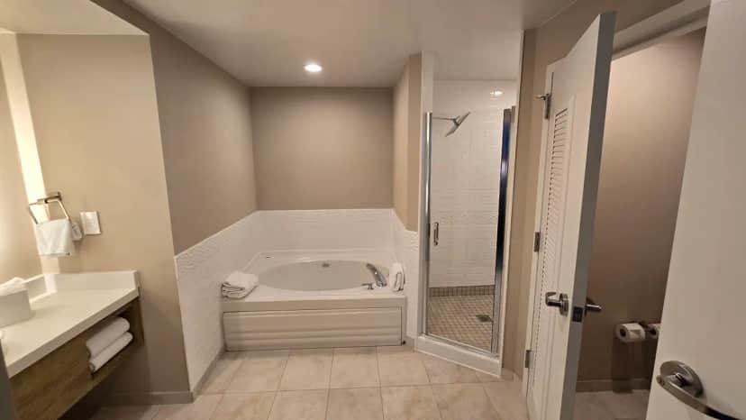 Private in-room jacuzzi at Delta Hotels by Marriott Raleigh-Durham at Research Triangle Park