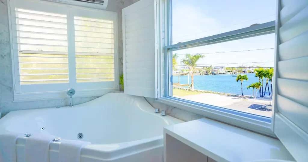 Private in-room jacuzzi tub in the King Suite with Spa Bath at Devon Shores