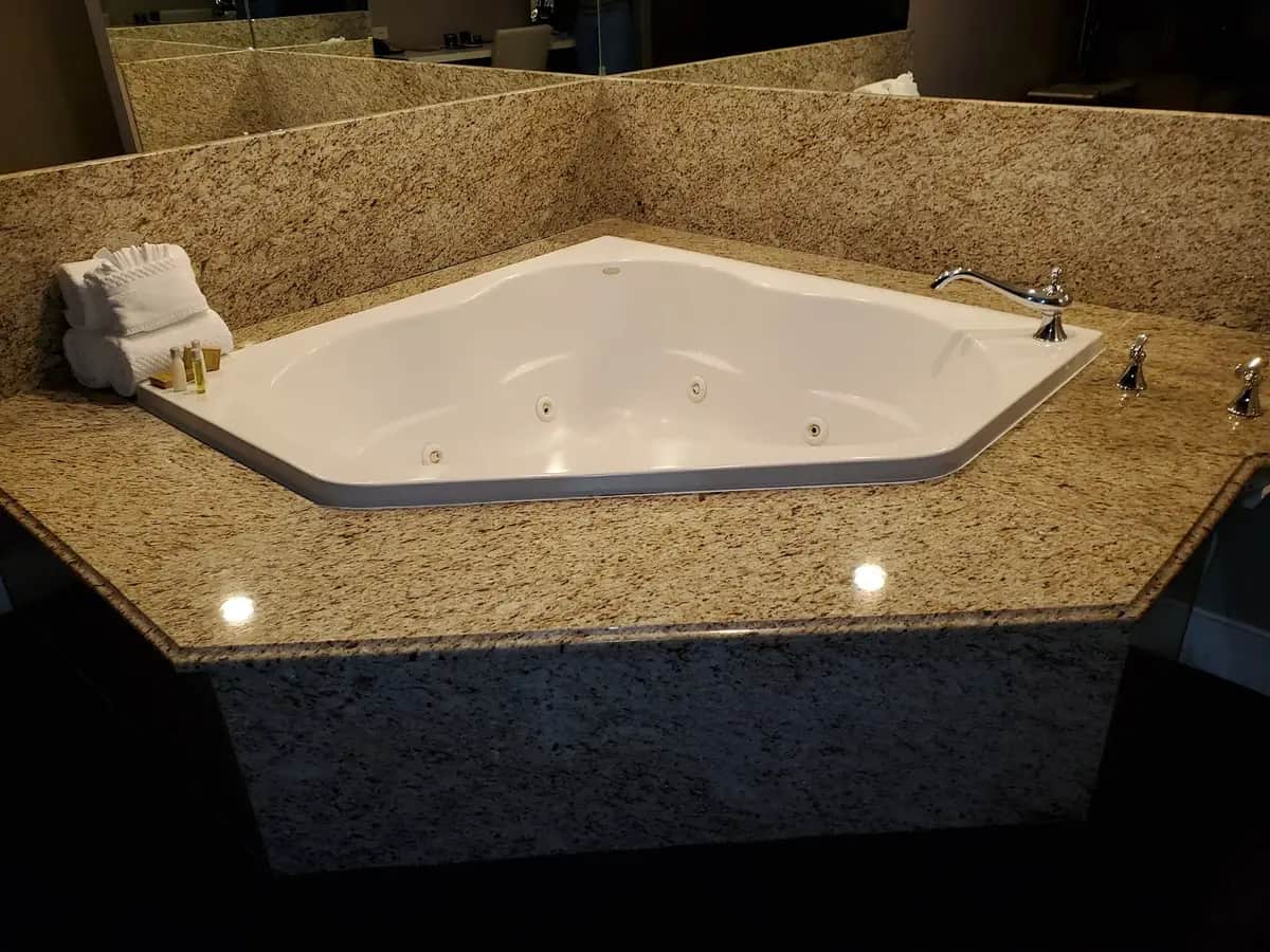 Private in-room jacuzzi at DoubleTree by Hilton Hotel Nanuet