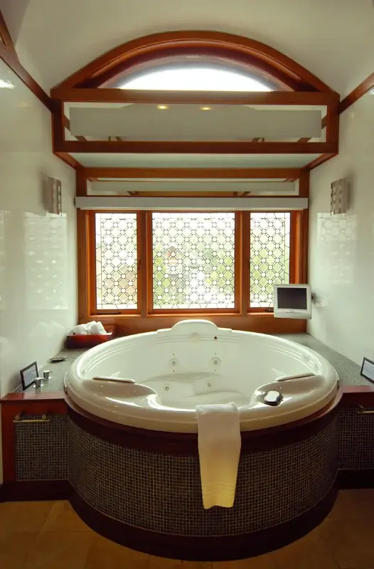 Private in-room jacuzzi tub at East Hampton Art House Bed and Breakfast