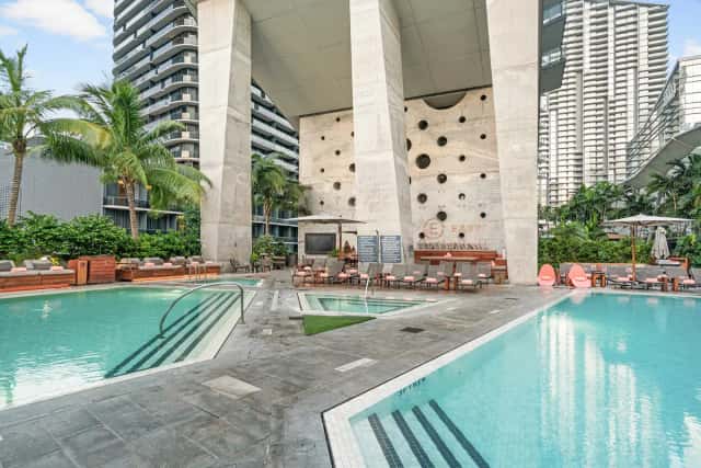 Shared outdoor hot tub