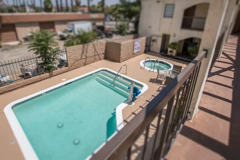 Shared outdoor hot tub at Econo Lodge Moreno Valley
