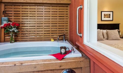 Private in-room hot tub