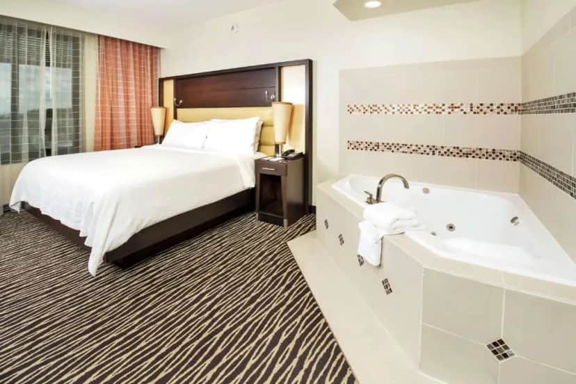 Private in-room jacuzzi tub in the King Suite with Spa Bath - Non-Smoking at Embassy Suites by Hilton Fayetteville Fort Liberty