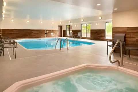 Shared indoor hot tub