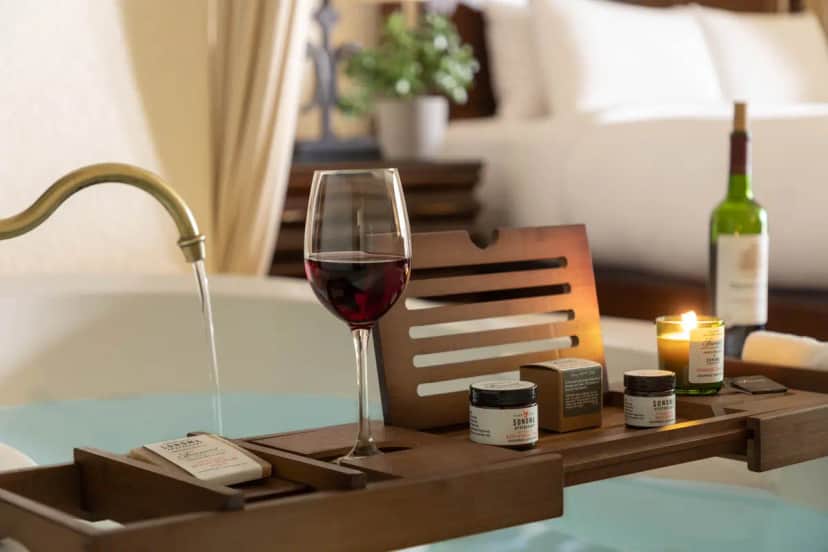 Fairmont Sonoma Mission Inn & Spa private in room hot tub