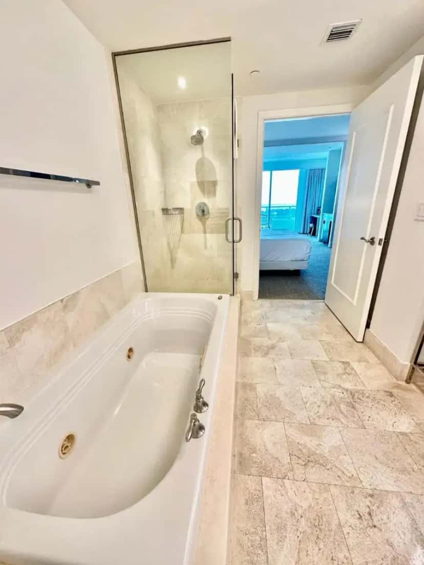 In-room hot tub at Fontainebleau Miami Beach,Tresor in Bal Harbour, FL