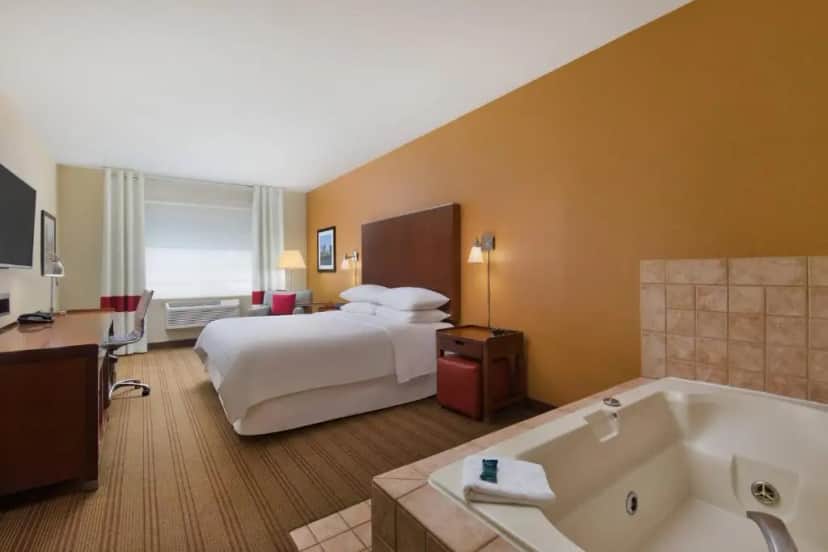 Private in-room jacuzzi tub in the King Jacuzzi Room, Guest room, 1 King, Whirlpool at Four Points by Sheraton Portland East