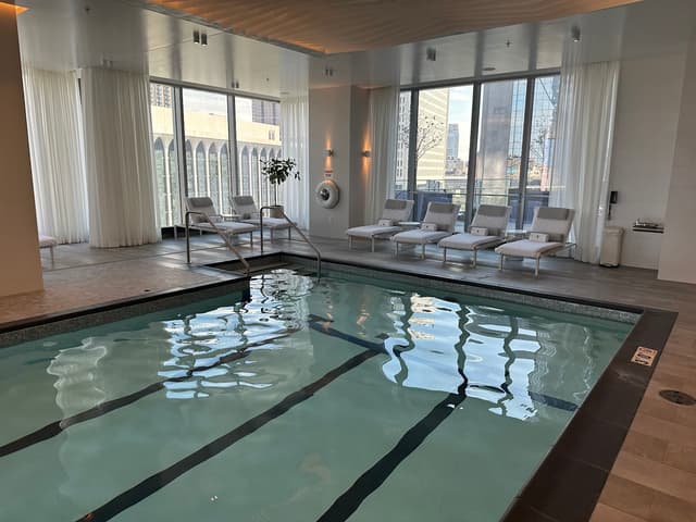 Shared indoor hot tub