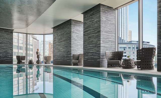 Shared indoor hot tub