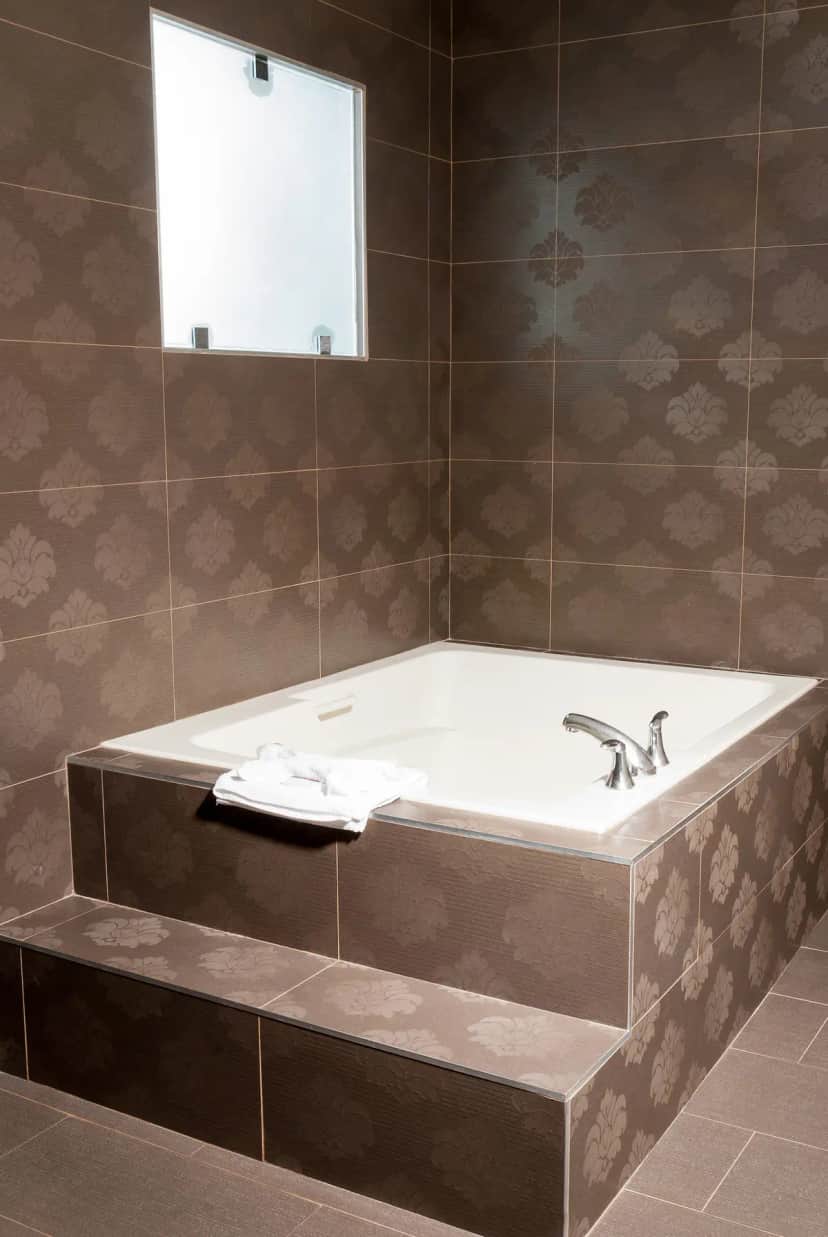Private in-room jacuzzi tub at Gardena Terrace Inn